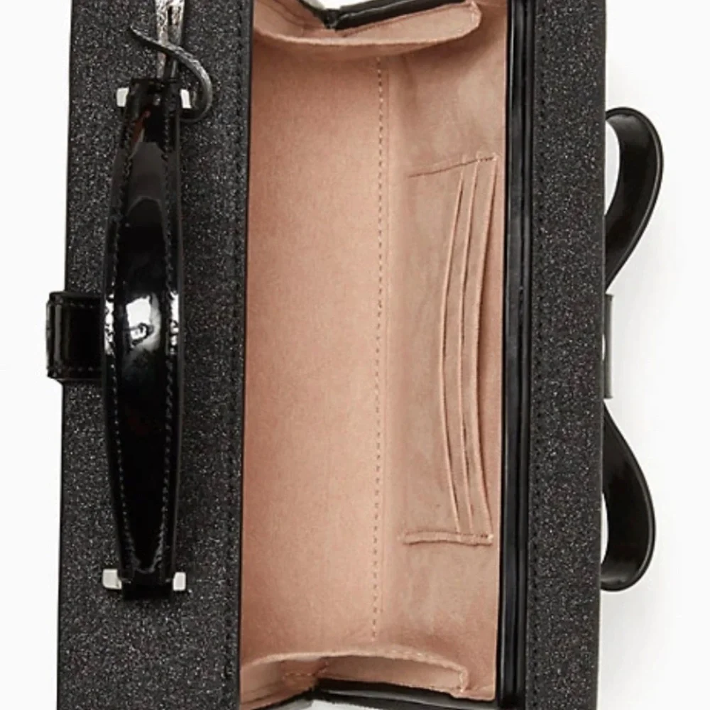 Authentic Kate spade glitter/leather gift box Crossbody/Satchel - Picture 7 of 16